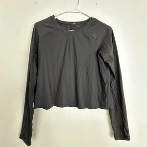 Lululemon Cropped Long sleeve top - BLACK